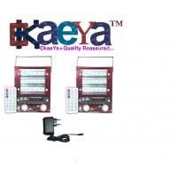 OkaeYa Rechargeable USB FM with LED Light and Solar Charging Combo (Pack of 2)